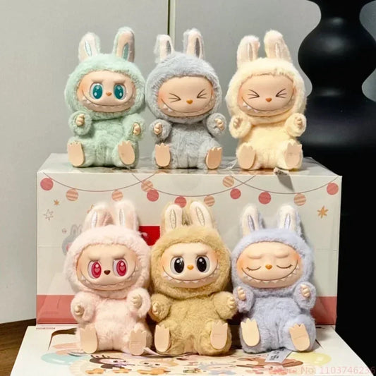 Hot Anime Figure Kawaii Monsters Labubu Have A Seat Series Vinyl Face Doll Model Toy Blind Box Keychain Toy High-Quality Replica
